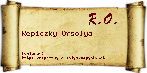 Repiczky Orsolya névjegykártya