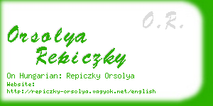orsolya repiczky business card